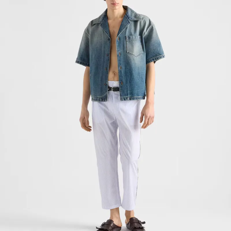 PRADA Shirts Men Blue-1