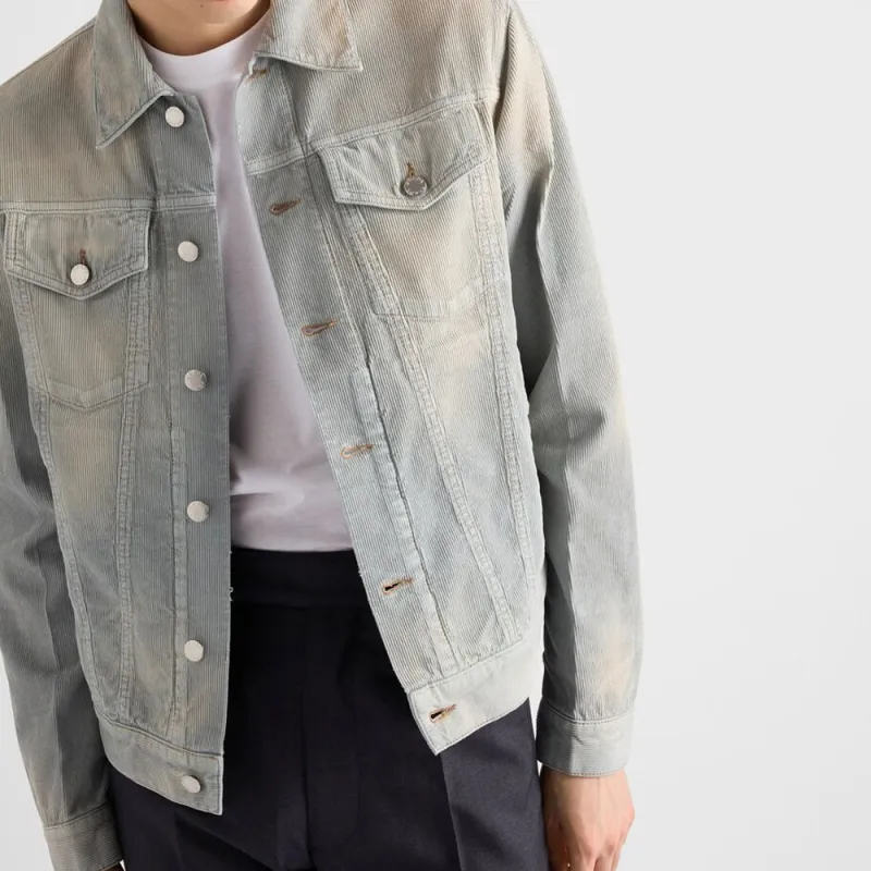 PRADA Denim Jacket Men's Light Blue-3