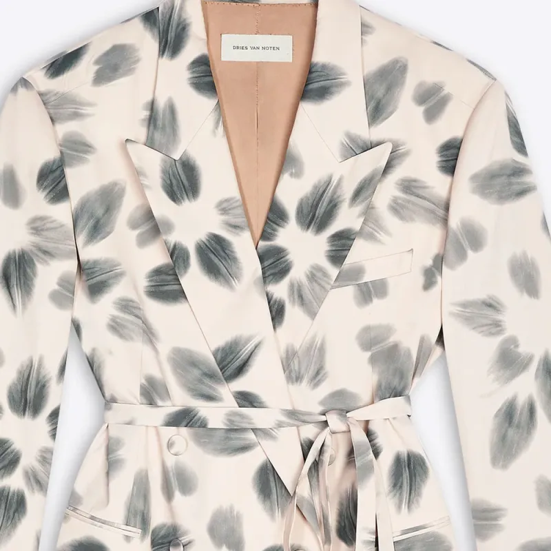 DRIES VAN NOTEN Business Suit Coat Women's White-4