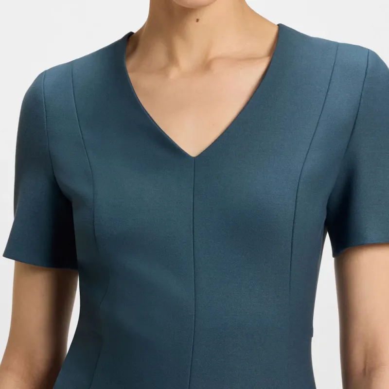 HUGO BOSS Short Sleeved Dress Women's Blue-4
