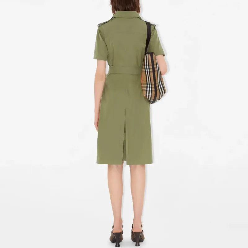 Burberry SS25 Short Sleeved Dress Women's Green-2