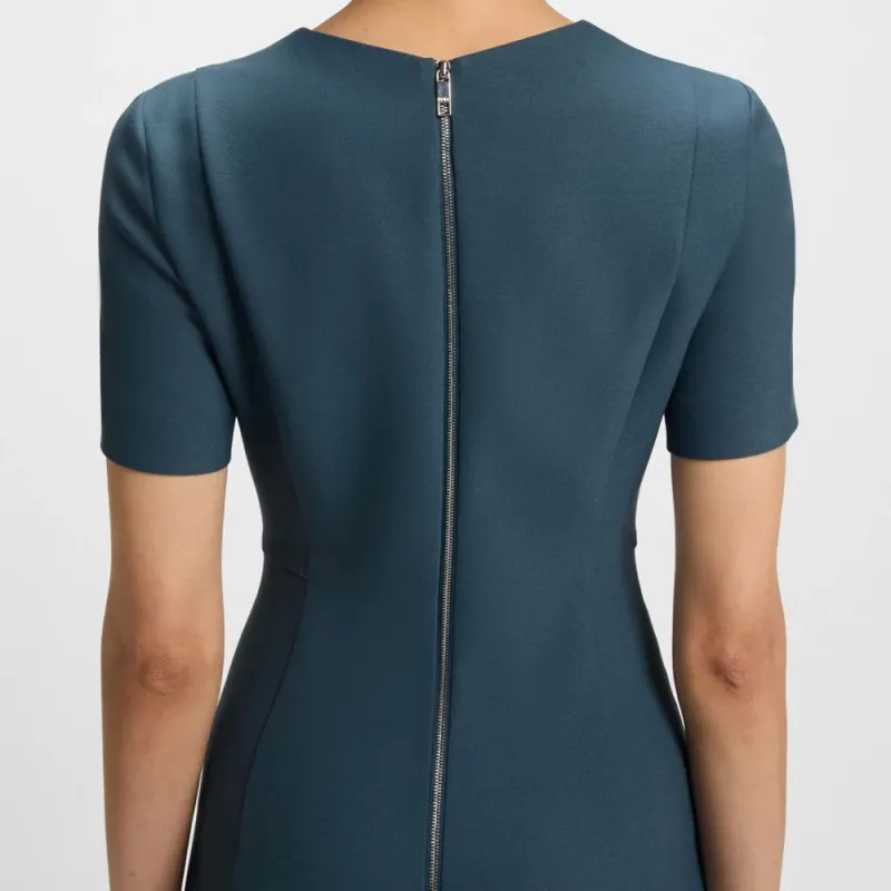 HUGO BOSS Short Sleeved Dress Women's Blue-5