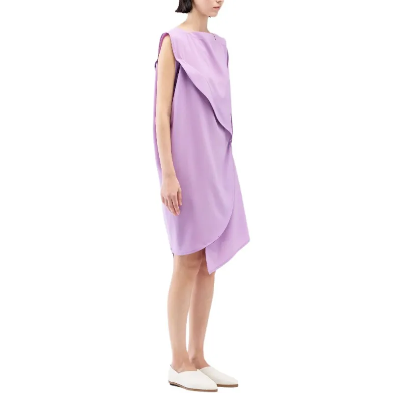 ISSEY MIYAKE SS25 Sleeveless Dress Women's Lilac-5