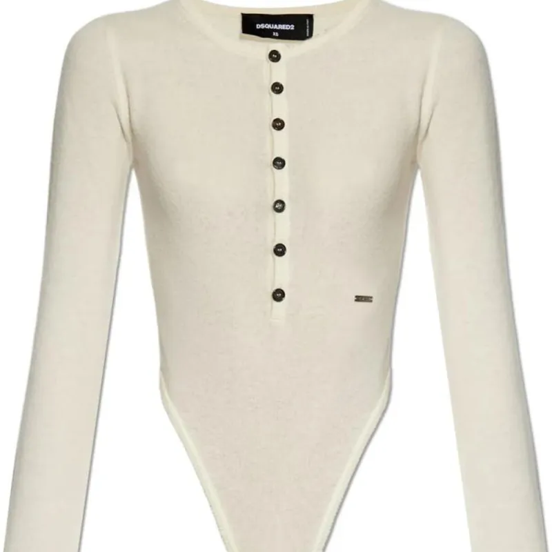 DSQUARED 2 Long Sleeved Knitted Bodysuit-3
