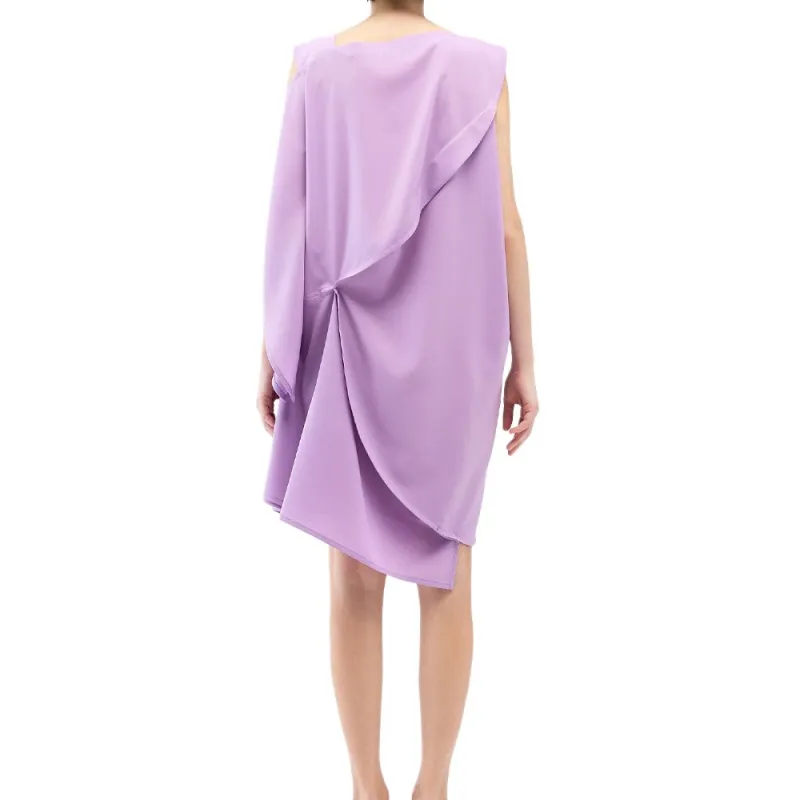 ISSEY MIYAKE SS25 Sleeveless Dress Women's Lilac-3