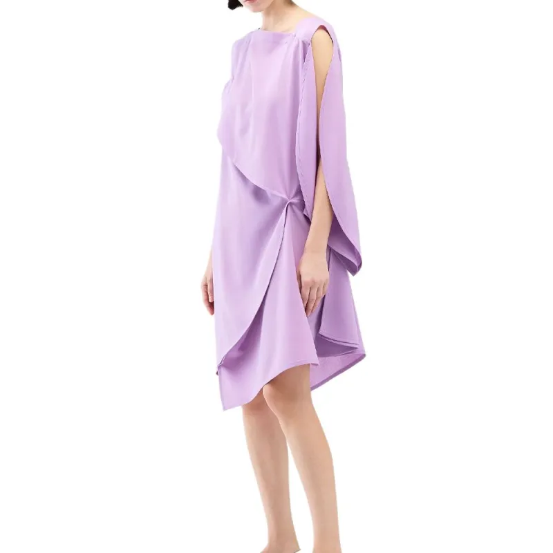 ISSEY MIYAKE SS25 Sleeveless Dress Women's Lilac-4