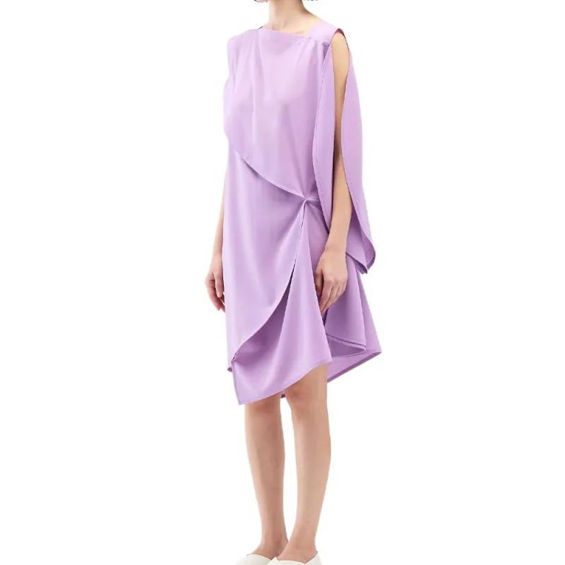 ISSEY MIYAKE SS25 Sleeveless Dress Women's Lilac-2