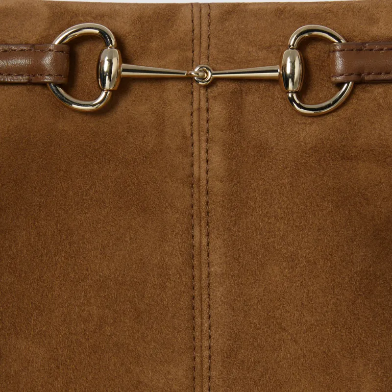 GUCCI FW25 Casual Long Skirt Women's Light Brown-4