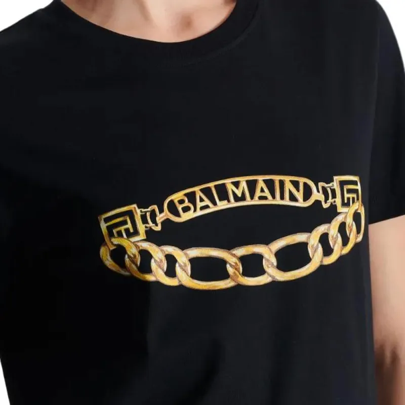 BALMAIN Chain print T shirt-6