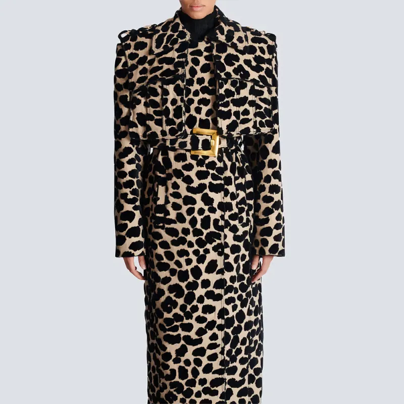 BALMAIN Trench Coat Women's Multicolor-4