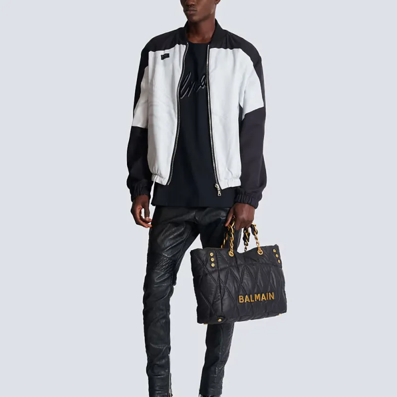 BALMAIN Trompe L'oeil print Bomber Jacket-1