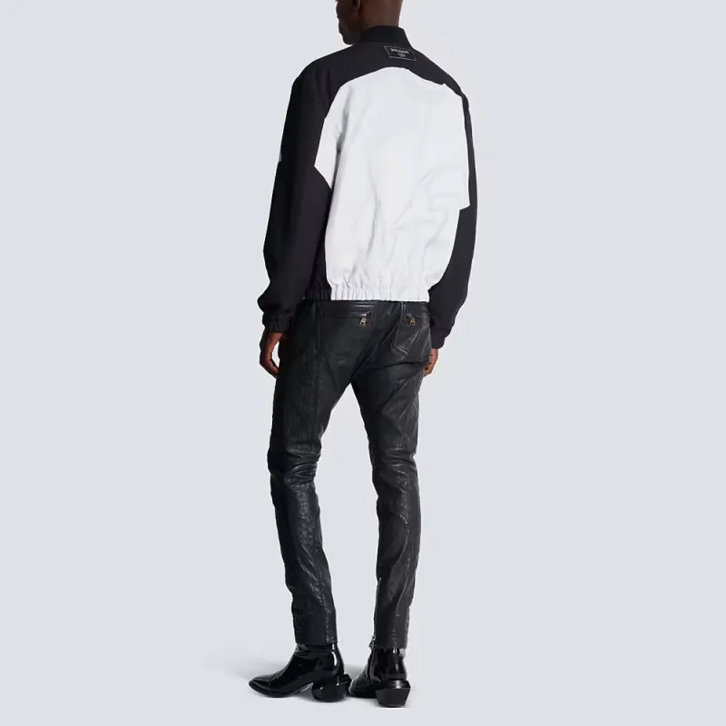 BALMAIN Trompe L'oeil print Bomber Jacket-3