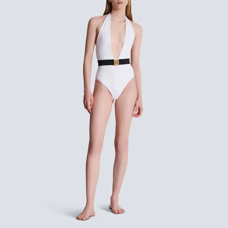 BALMAIN One piece Swimsuit Women's White-1