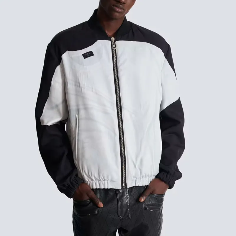 BALMAIN Trompe L'oeil print Bomber Jacket-5