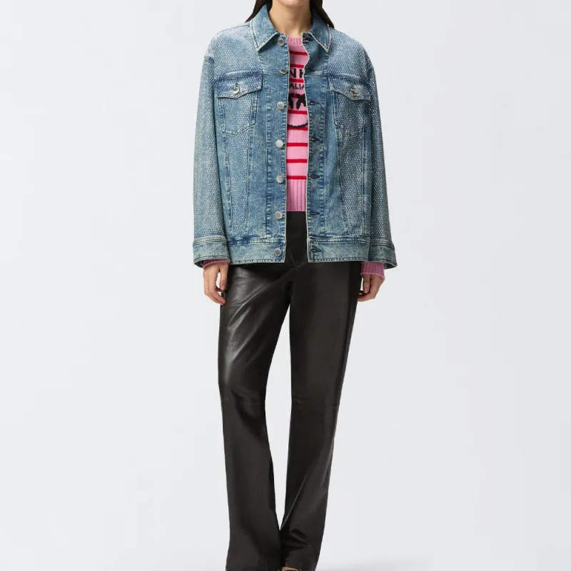 PINKO Dakar Embellished Denim Jacket-2