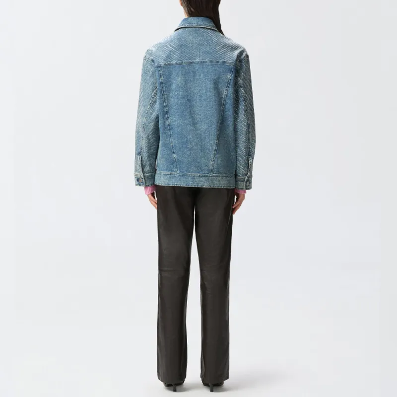 PINKO Dakar Embellished Denim Jacket-3
