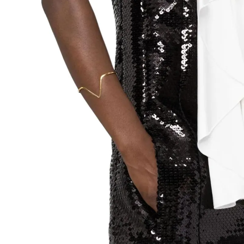 BALMAIN Ruffle panel Sequinned Minidress-5