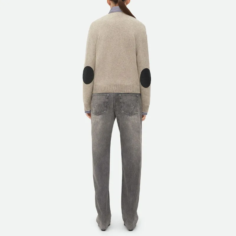 Bottega Veneta Intrecciato Leather Patches Jumper-3