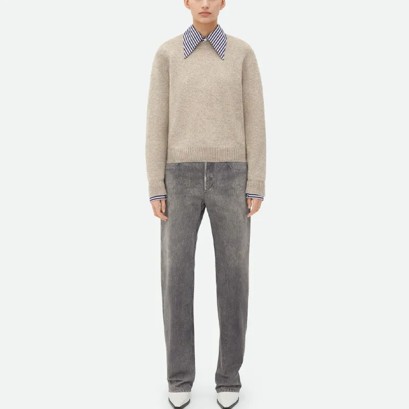 Bottega Veneta Intrecciato Leather Patches Jumper-2