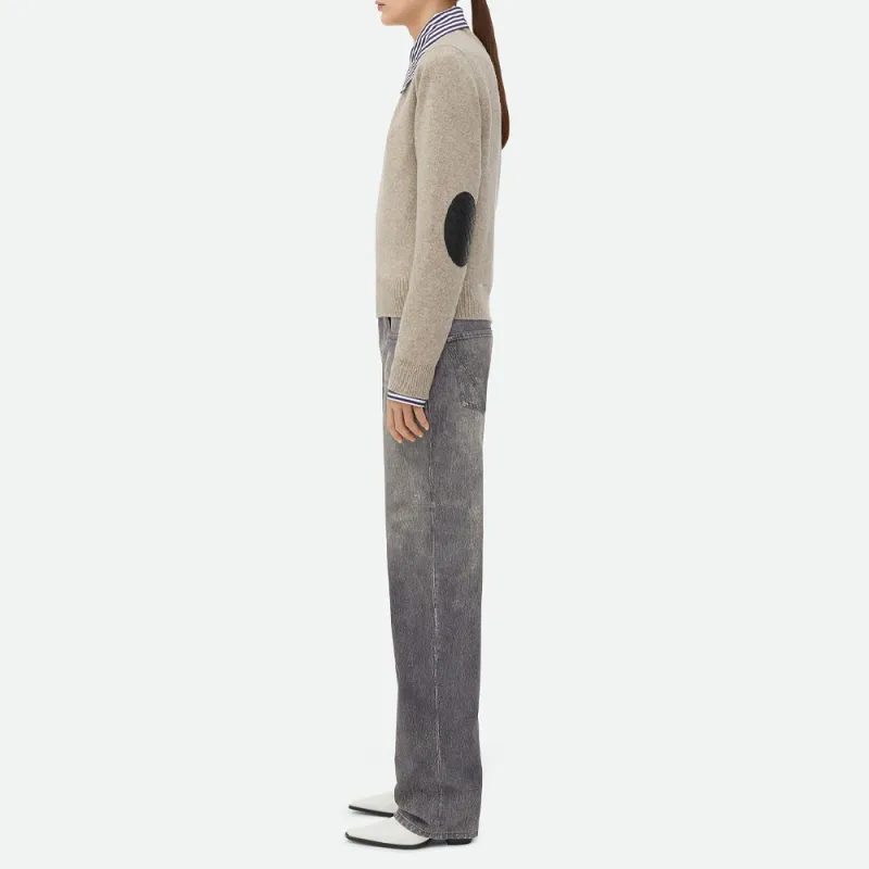 Bottega Veneta Intrecciato Leather Patches Jumper-4