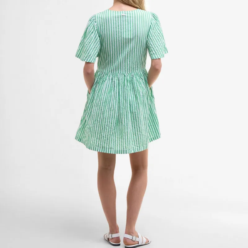 BARBOUR Short Sleeved Dress Women's Green-4
