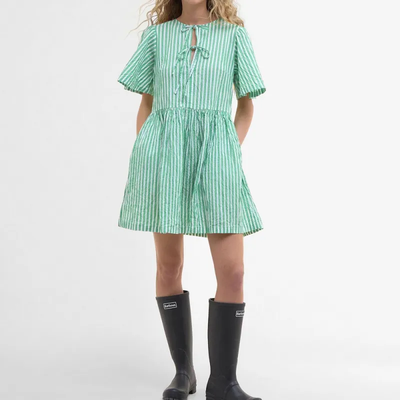 BARBOUR Short Sleeved Dress Women's Green-2
