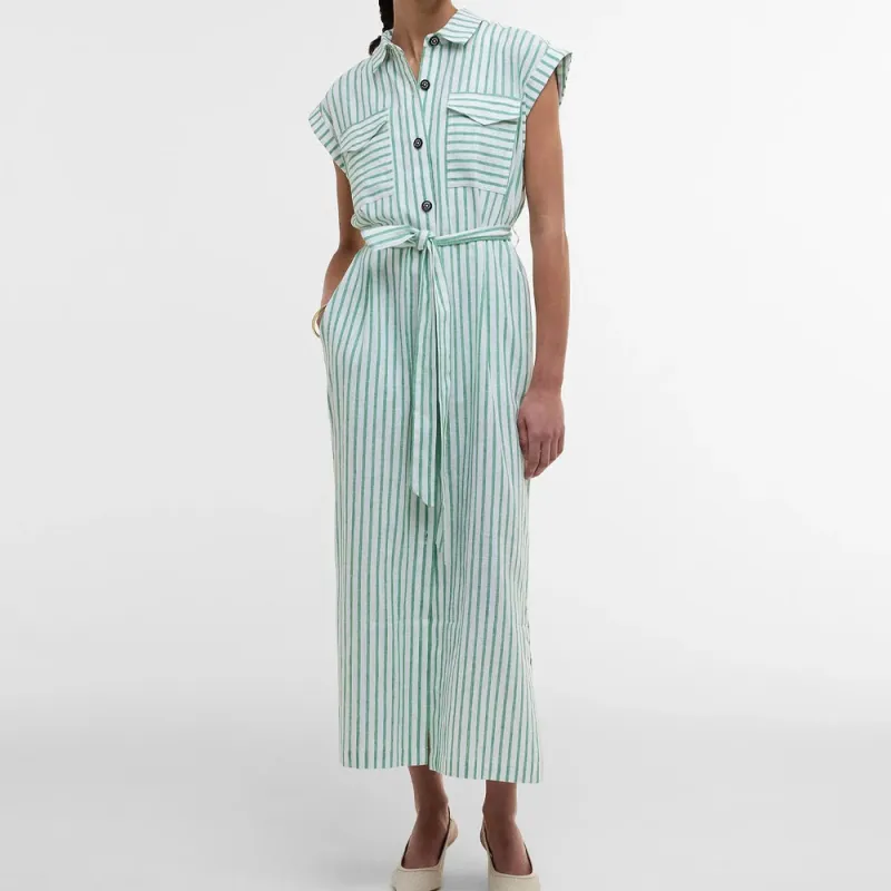 BARBOUR Short Sleeved Dress Women's Green-1
