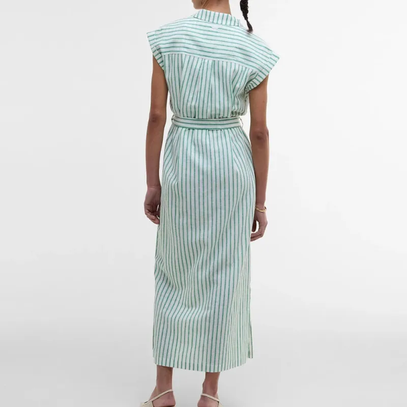 BARBOUR Short Sleeved Dress Women's Green-3
