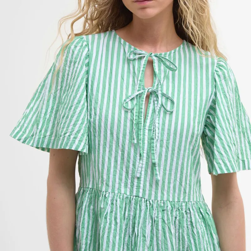 BARBOUR Short Sleeved Dress Women's Green-6