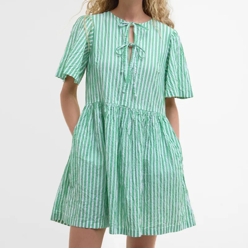 BARBOUR Short Sleeved Dress Women's Green-3