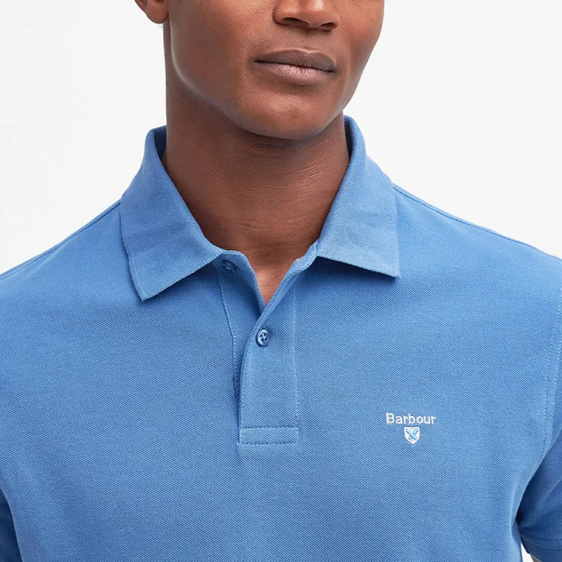 BARBOUR Polo Shirt Unisex Light Blue-4