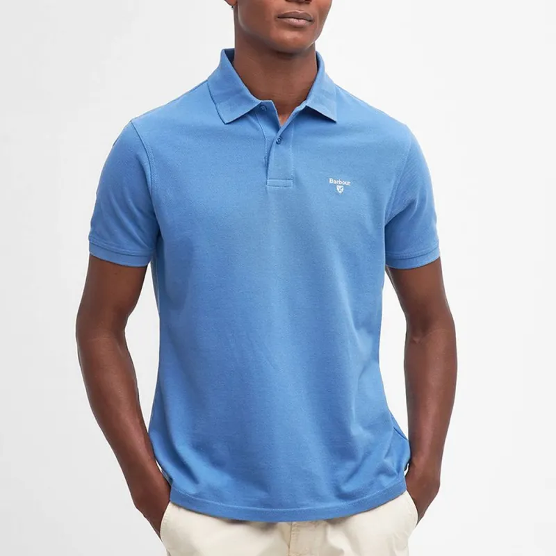 BARBOUR Polo Shirt Unisex Light Blue-1