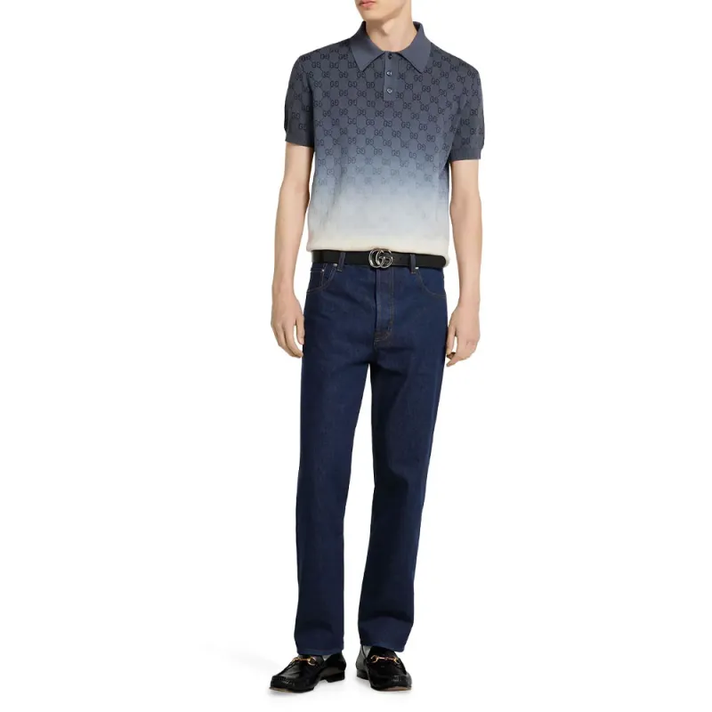 GUCCI Polo Shirts Men Blue-3
