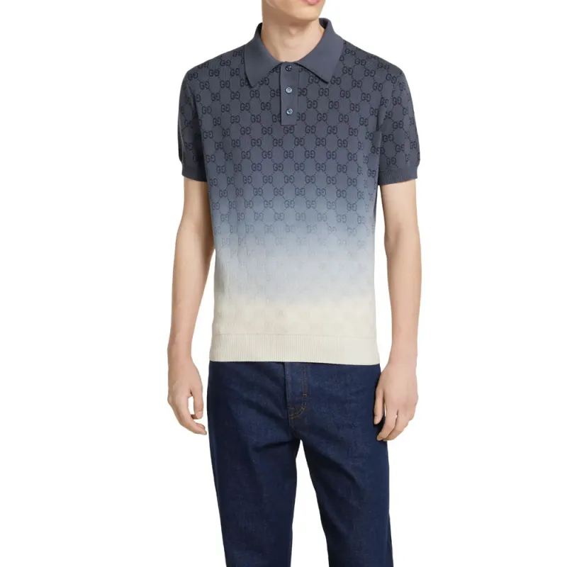 GUCCI Polo Shirts Men Blue-1