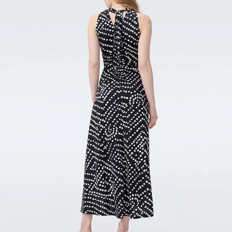 Diane Von Furstenberg FW25 Sleeveless Dress Women's Black White-2