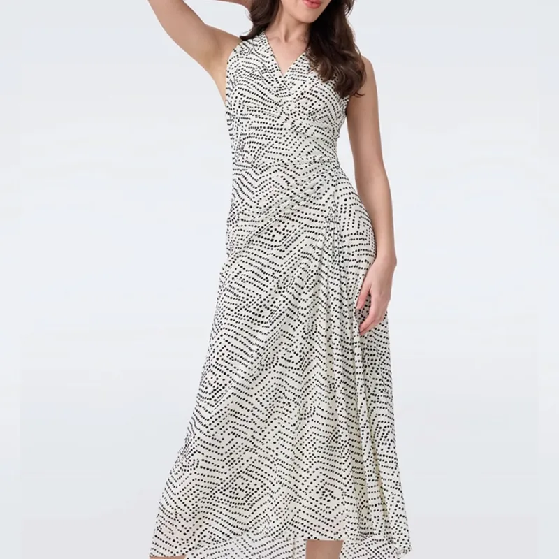 Diane Von Furstenberg FW25 Sleeveless Dress Women's White-3