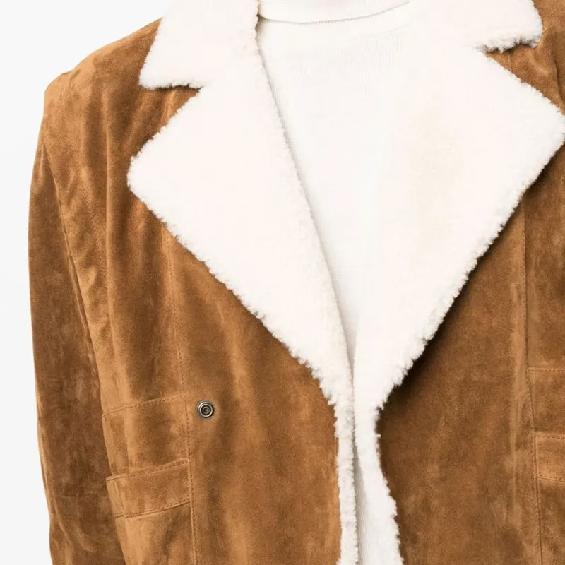 SAINT LAURENT Elasticated Hem Buttoned Jacket-6