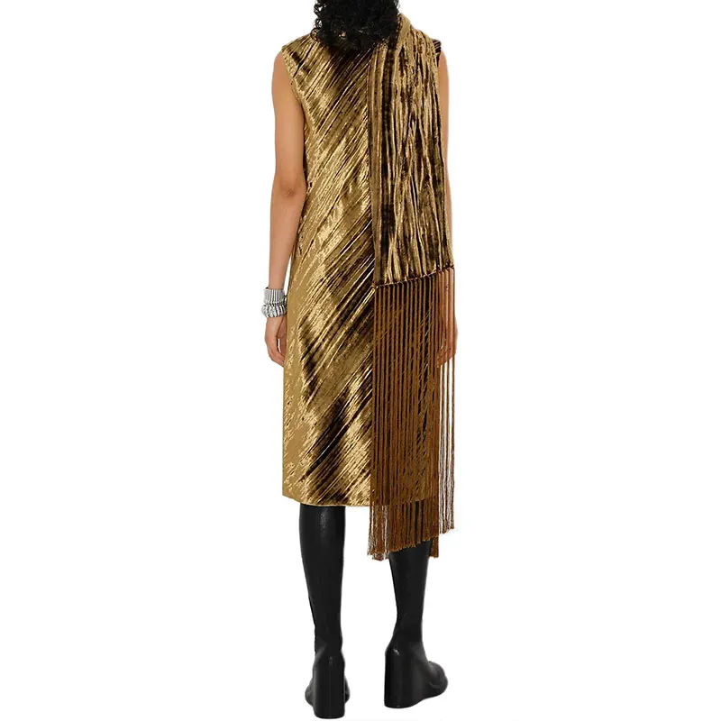 Burberry SS24 Sleeveless Dress Women's Gold-3