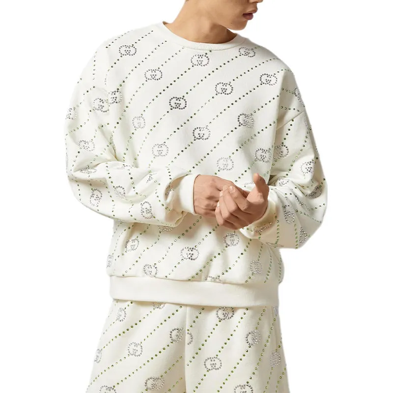GUCCI Logo Embellished Crewneck Sweatshirt-2