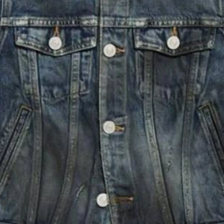 Balenciaga SS23 Denim Jacket Small Size Fit Women's Blue-5