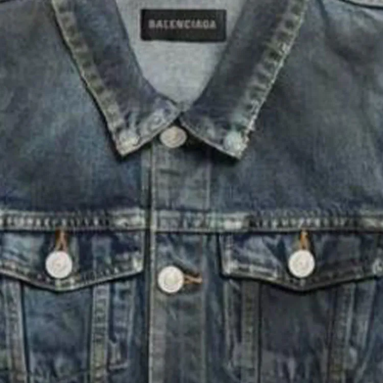 Balenciaga SS23 Denim Jacket Small Size Fit Women's Blue-4