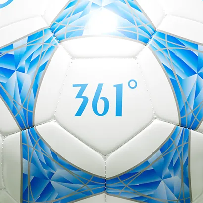 361° Size 45 Soccer PVC Machine Stitched Soccer Ball Unisex Blue White-1