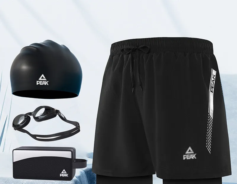 PEAK Swimming Equipment Sets Seaside Beach Vacation With Hot Spring Relaxation Men's Black-2