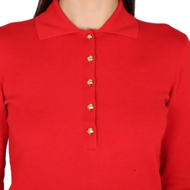 GUCCI Half Buttoned Long Sleeve Polo Shirt-3