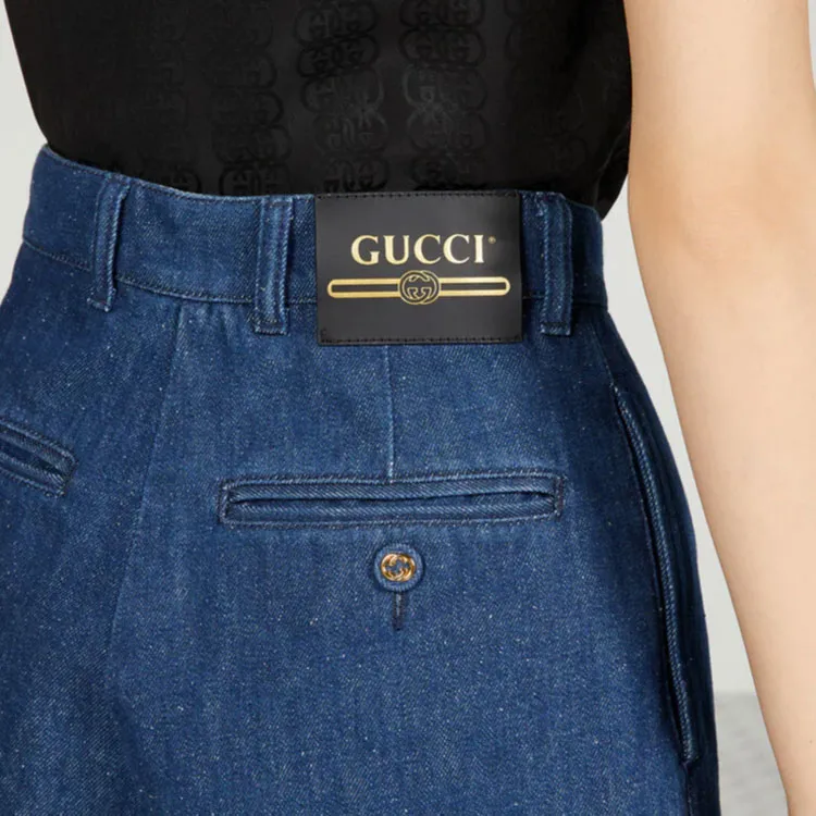 GUCCI Denim Bermuda Shorts-4