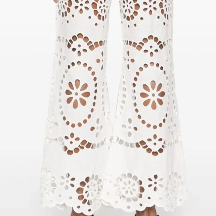 Zimmermann Lexi Embroidered Flare Pants-5
