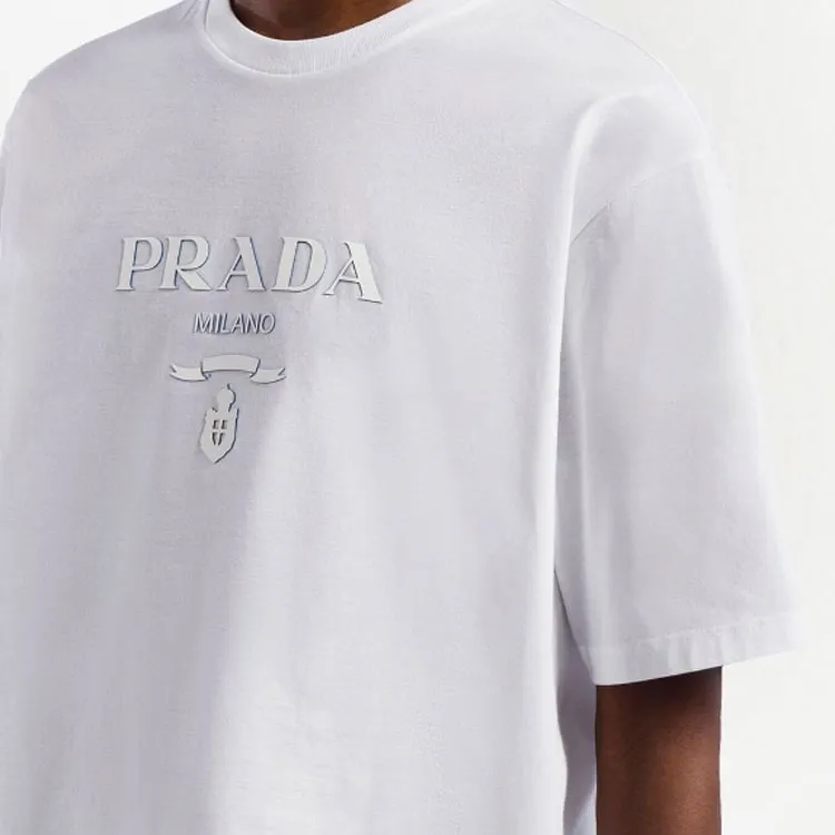 PRADA Logo Printed Short Sleeved T Shirt-3
