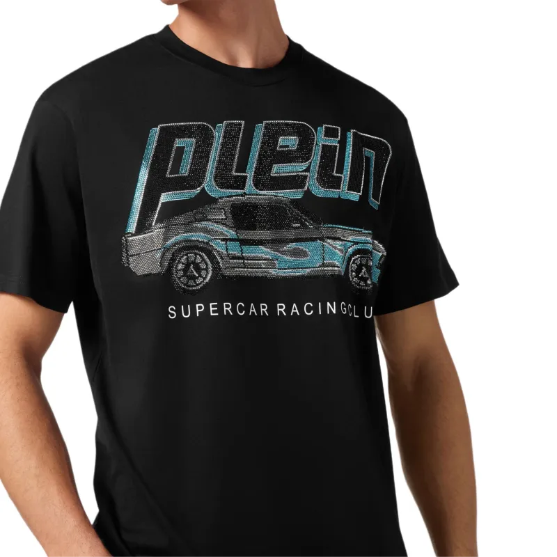 PHILIPP PLEIN Ss Cars Racing Round Neck Jersey T Shirt-4