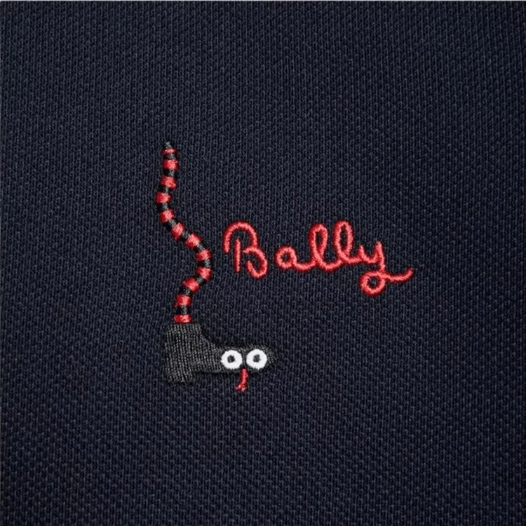BALLY SS25 Polo Shirt Men's Dark Blue-10
