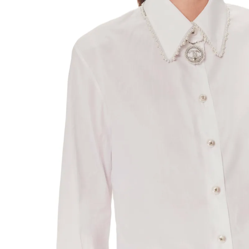 CHANEL 25P Spring Summer Preview Collection Shirt Women's White-2
